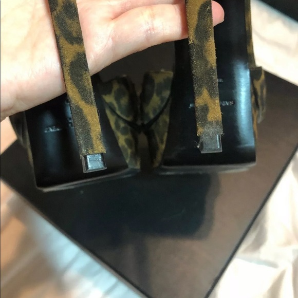 Saint Laurent Leopard platform sandals 39 - Picture 5 of 8